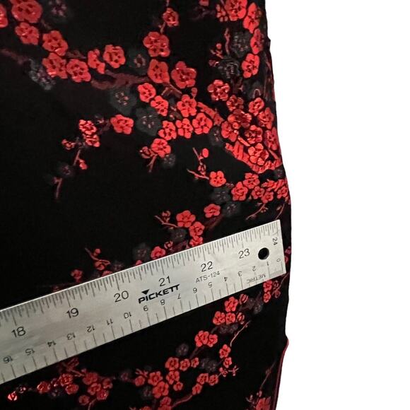 Cheongsam Qipao Dress Size 0X 1X Plum Flower Knee Length Classic Brocade Chinese - Picture 11 of 12